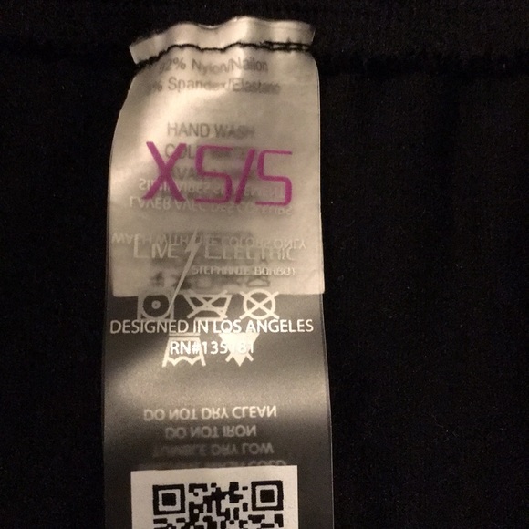 Electric Yoga Black Paint Splatter on Leggings - Picture 4 of 4